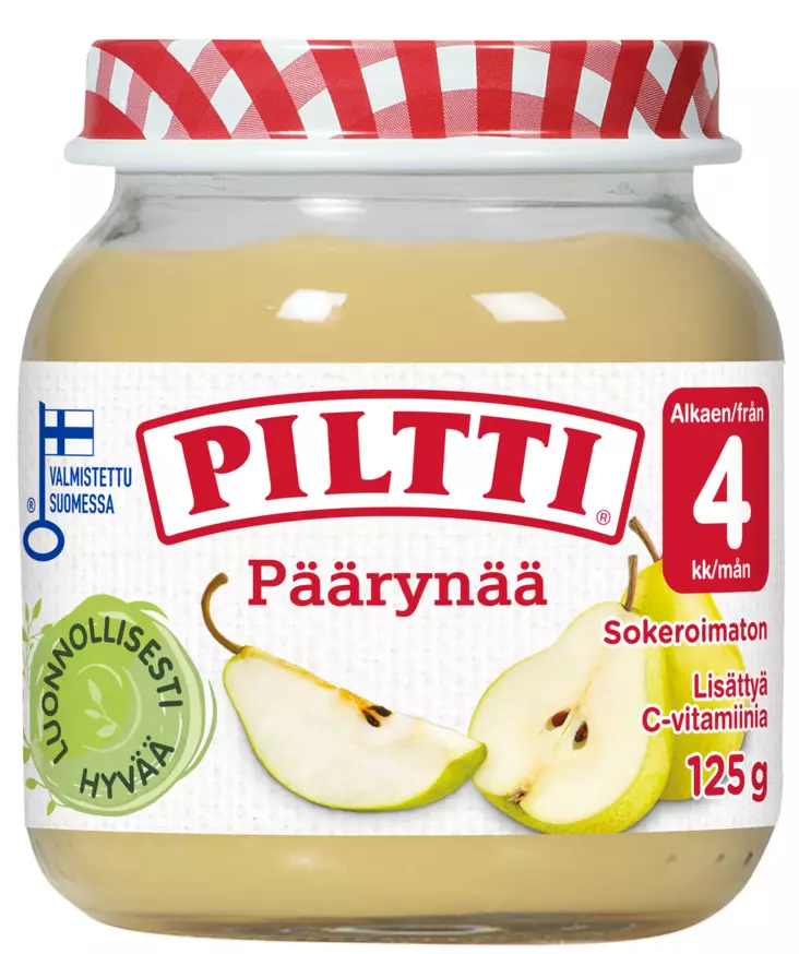 Piltti päärynä hedelmäsose 4kk 125g - Marjanpoimurit - 6417900844506 - 1
