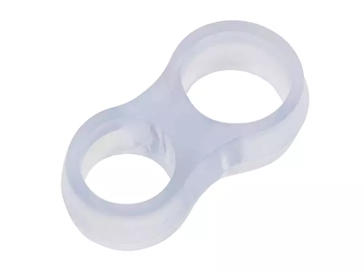 Pisla ovenpysäytin 46x24mm 2kpl silikoni/kirkas - Ovenkahvat ja helat - 6414671030626 - 1