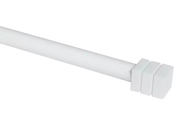 Pisla Saga verhotanko 165-300 cm teräs/mattavalkoinen - Verhotangot ja verhotarvikkeet - 6414676025856 - 1