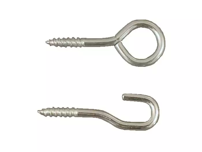 Pisla silmukka ja koukku verhojouselle 5 + 5kpl - Verhotangot ja verhotarvikkeet - 6417012412006 - 1