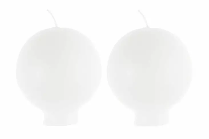 Polar Pallokynttilä Jalallinen 2kpl valk - Pöytäkynttilät - 6410416114606 - 1