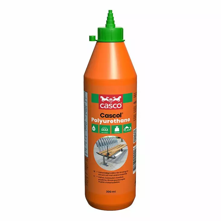 Polyuretaaniliima D4 Casco Cascol 300ml väritön - Puuliimat - 7311980100226 - 1