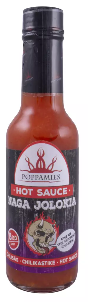 Poppamies Hot Sauce Naga Jolokia 150ml - Majoneesit,maustekastikkeet ja tahnat - 6430034010586 - 1