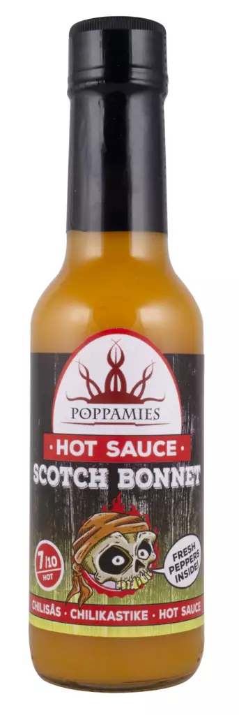 Poppamies hot sauce scotch bonnet - Ruokaöljyt, maustaminen ja makeutus - 6430034015376 - 1