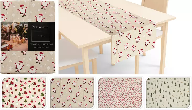 Pöytäliina 150x45cm lajitelma - Pöytäliinat, tabletit ja esiliinat - 8721461014086 - 1