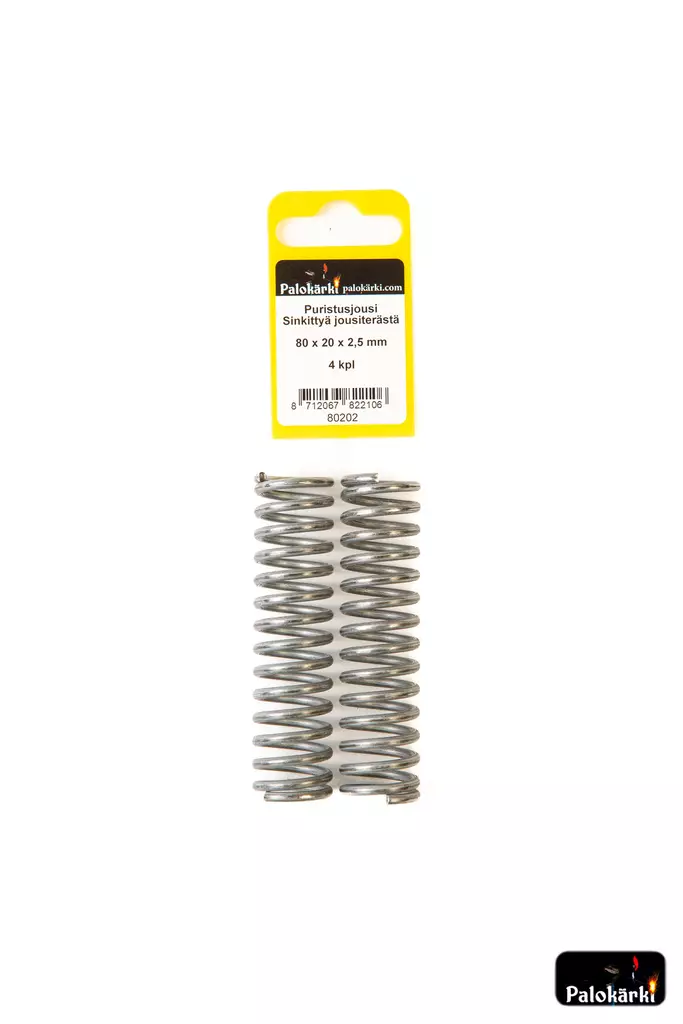 Puristusjousi sinkittyä jousiterästä 80x20x2,5mm 4kpl - Muut kiinnitystarvikkeet ja lajitelmat - 8712067822106 - 1