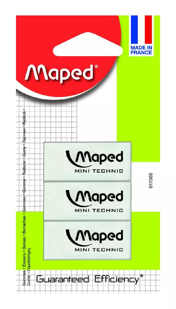 Maped pyyhekumi Technic300 3kpl - Pyyhekumit, teroittimet, viivaimet - 3154140113056 - 1