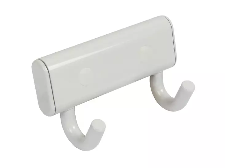 Pyyhenaulakko Pisla Jutta valkoinen 85x30 mm 2 koukkua - Koukut ja naulakot - 6414671067646 - 1