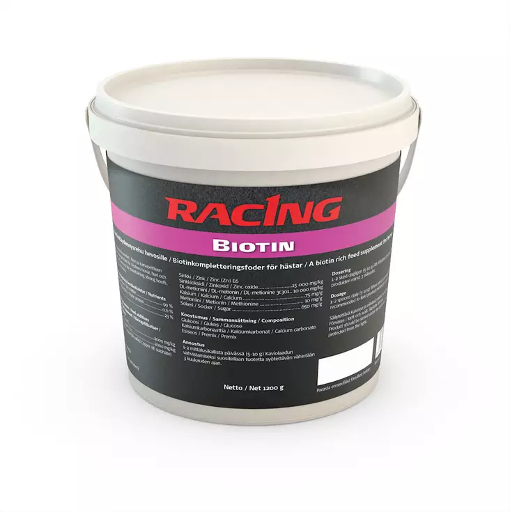Racing Biotin 1,2kg - Hevosten vitamiinit - 6417679827656 - 1