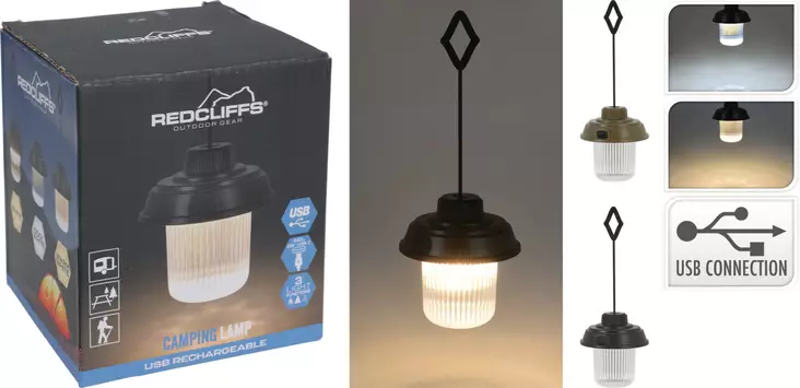REDCLIFFS Camping valo usb-ladattava - Muut retkeilyvälineet - 8720573971256 - 1