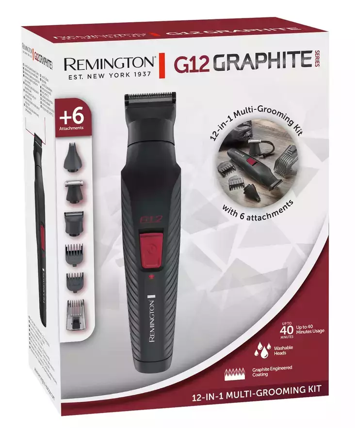 Remington monitoimitrimmeri Graphite G12 PG2120 - Partakoneet ja karvanpoistolaitteet - 5038061155716 - 1