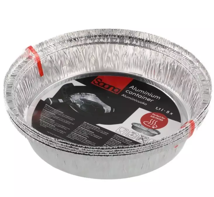 Saana Alumiinivuoka pyöreä 1,1 L 5 kpl - Foliovuoat ja -alustat - 6410416515526 - 1