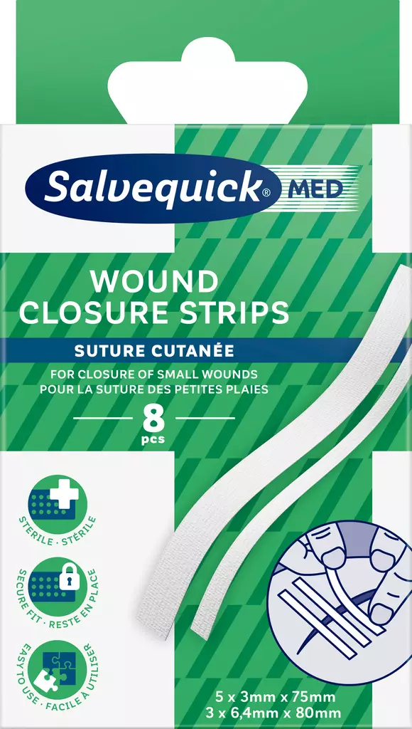 Salvequick MED Wound Closure Strips - Desifiointi ja laastarit - 7310610026196 - 1