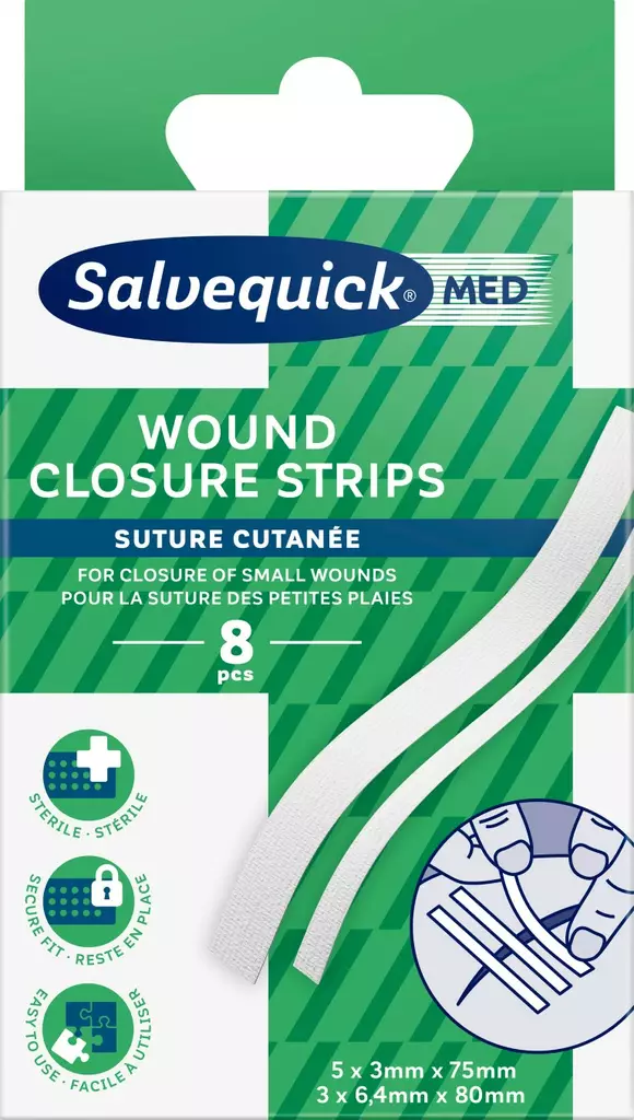 Salvequick MED Wound Closure Strips - Desifiointi ja laastarit - 7310610026196 - 1