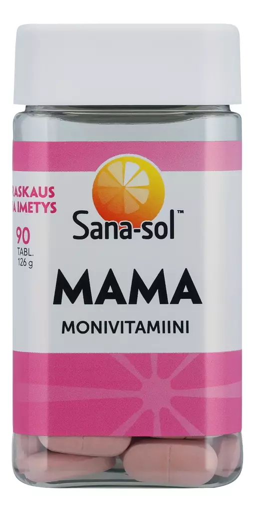 Sana-sol Mama monivitamiini- kivennäisai - Vitamiinit ja mineraalit - 5702071500506 - 1