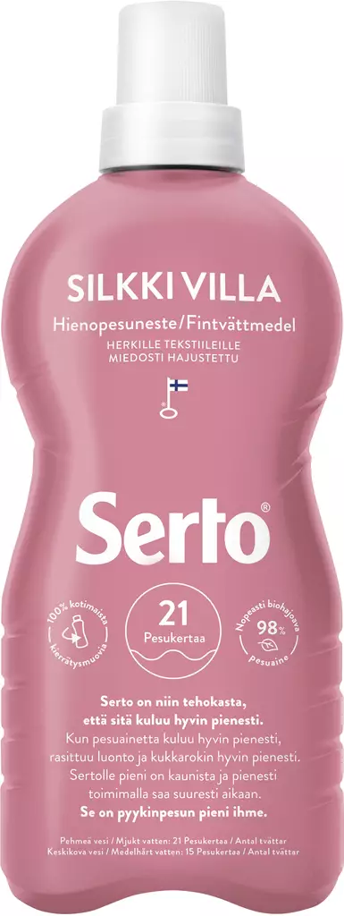 Serto SilkkiVilla Pyykinpesuneste 750 ml - Pyykinpesu- ja huuhteluaineet - 6417964578416 - 1