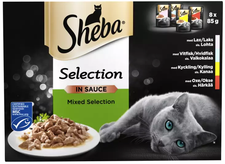 Sheba Selection valikoidut herkut 8x85g - Kissan märkäruoat - 4008429083396 - 1