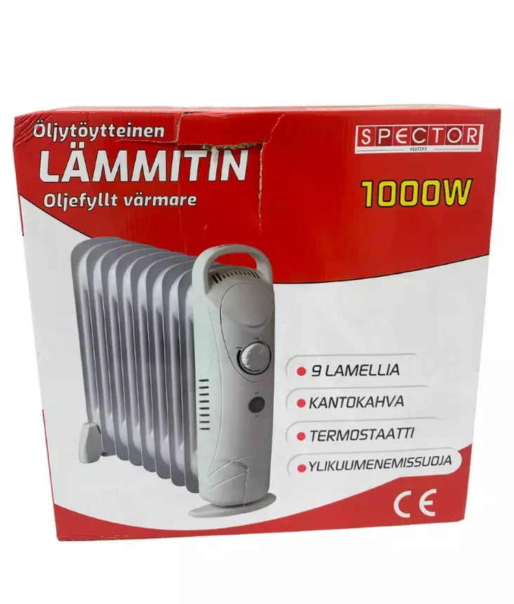 Spector öljytäytteinen lämmitin 1000w - Lämmittimet ja terassilämmittimet - 6438168109756 - 1