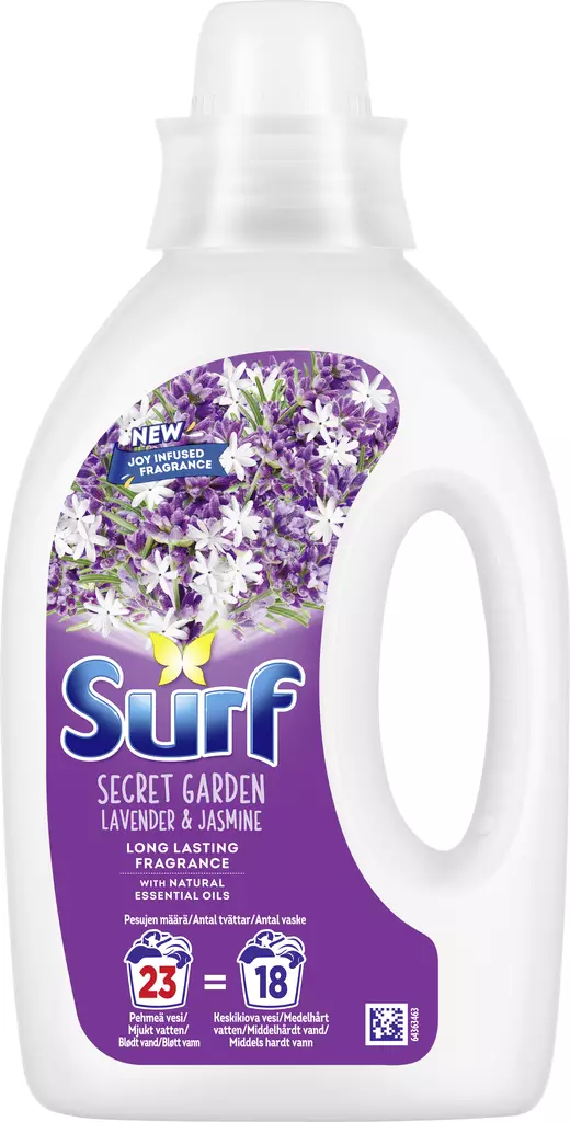 Surf Pyykinpesuneste 920ml Secret Garden - Pyykinpesu- ja huuhteluaineet - 8710447329696 - 1