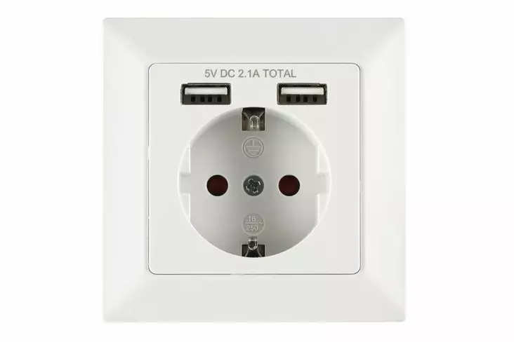 Tarmo pistorasia 2xusb+schuko - Pistorasiat - 6410413209176 - 1