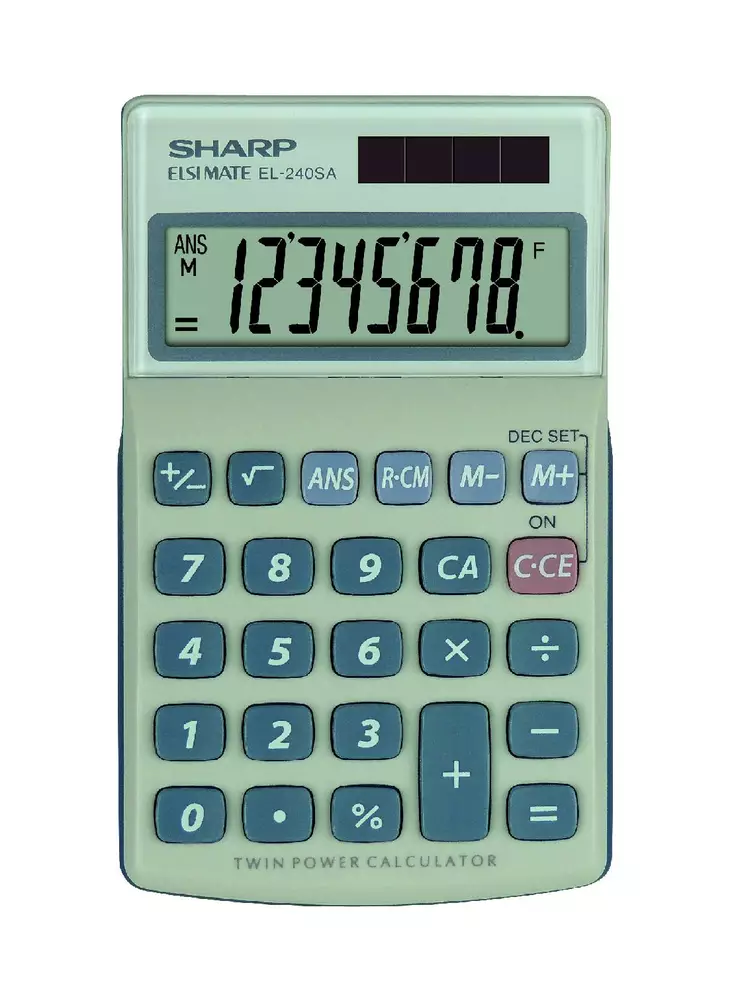 Taskulaskin Sharp EL240SAB - Muut toimistotarvikkeet - 4974019023366 - 1