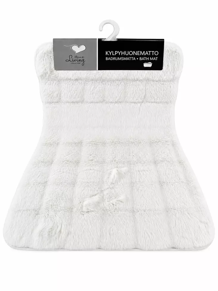 Tekoturkismatto valkoinen 90x200cm - Kylpyhuone- ja wc matot - 6438506025526 - 1
