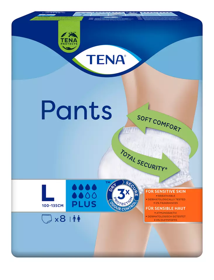 Tena Pants inkohousut 8kpl plus large - Inkotinenssisuojat - 7322540574876 - 1