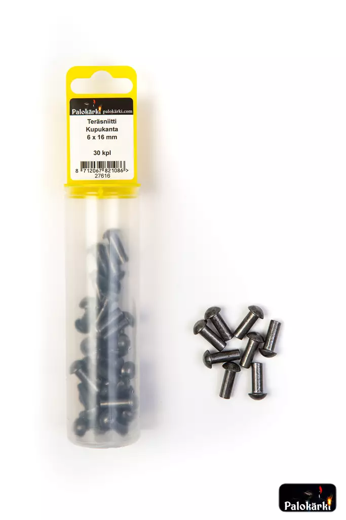 Teräsniitti kupukanta 6x16mm 30kpl - Niitit ja hakaset - 8712067821086 - 1