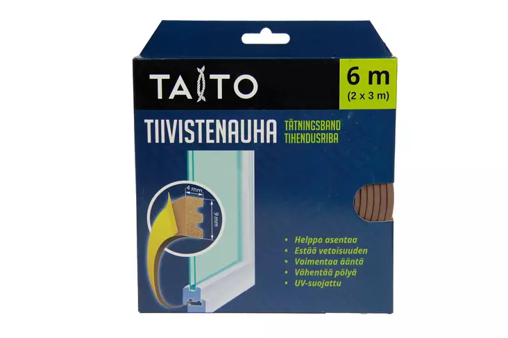 Tiivistenauha E ruskea 2x3m - Ovi- ja ikkunatiivisteet - 6416096205696 - 1