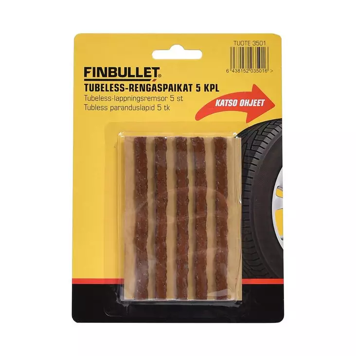 Tubeless rengaspaikat 5 kpl - Renkaanvaihto ja rengastarvikkeet - 6438152035016 - 1