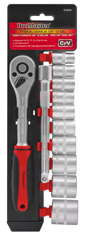 Työkalusarja 3/8" 12-os. - Hylsysarjat - 6420286824246 - 1