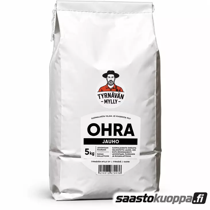 Tyrnävän mylly ohrajauho 5kg - Jauhot - 6430016670036 - 1