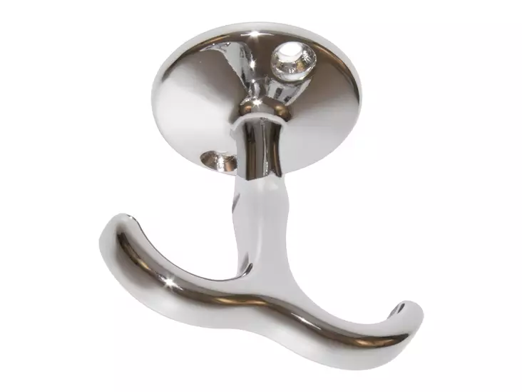 Vaatekoukku Duo samakki/kromi - Koukut ja naulakot - 6414675132746 - 1