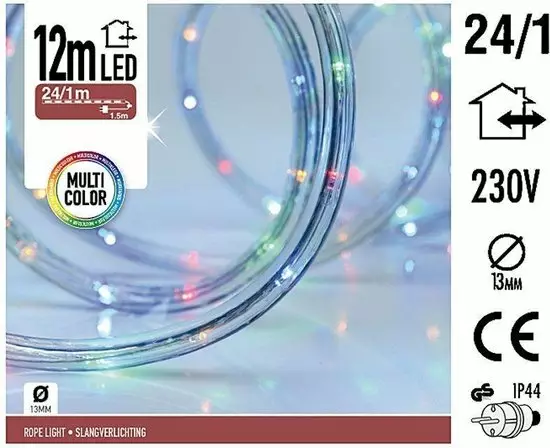 Valoköysi led moniväri 12m IP44 - Jouluvalot - 8719202287776 - 1