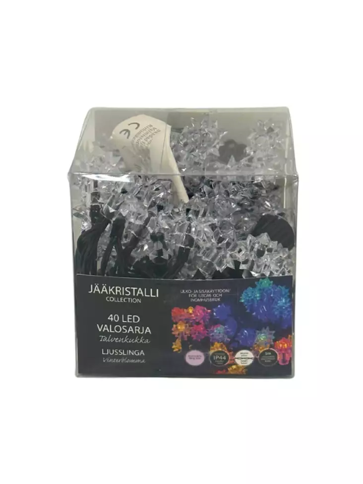 Valosarja talvenkukka 40Led moniväri - Jouluvalot - 6438159388306 - 1