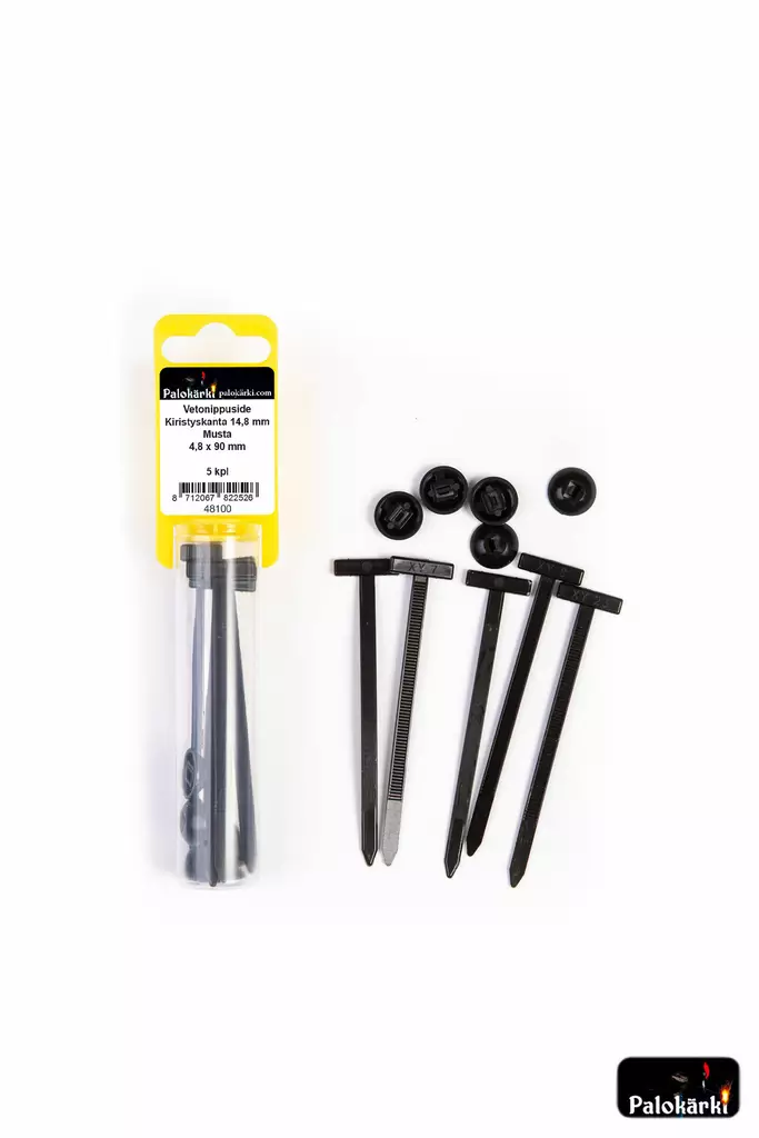 Vetonippuside kiristyskanta 14,8mm musta - Nippusiteet - 8712067822526 - 1