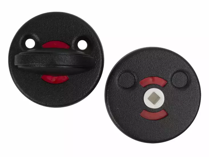 Wc-vääntönuppi 112 samakki / satiinimusta - Ovenkahvat ja helat - 6414676014416 - 1