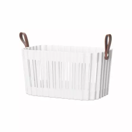 4Living Säilytyskori Air valkoinen 27x18x14,5 cm - Pienkalusteet - 6410416493237 - 1