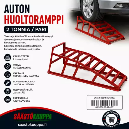 Auton huoltoramppi 1 kpl - Tunkit, pukit ja rampit - 6438168042497 - 1