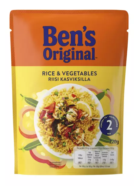 Ben`s Original riisi kasviksilla 220g - Riisit - 3487400006257 - 1