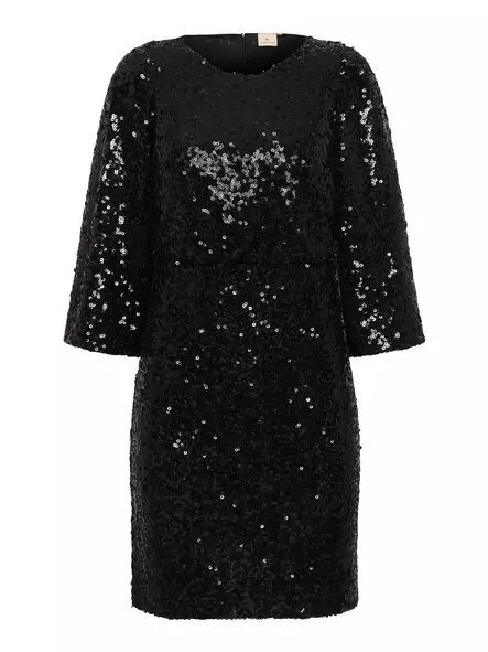 Brandtex paljettimekko musta S - Naisten mekot - 5713242165417 - 2