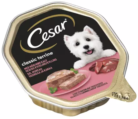 Cesar Classic Terrine 150g Vasikkaa,Kana - Koiran märkäruoat - 4008429012617 - 2