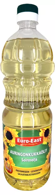 Euro-East auringonkukkaöljy raffinoitu 1 - Ruokaöljyt - 6430044380297 - 1