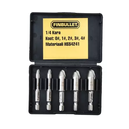 Finbullet Vastakierreporasarja 1/4" 5-os - Kierretyökalut - 6438152017067 - 1