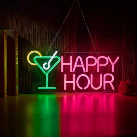 Happy Hour neon-kyltti - Pöytä- ja sisustusvalaisimet - 8721037731607 - 1