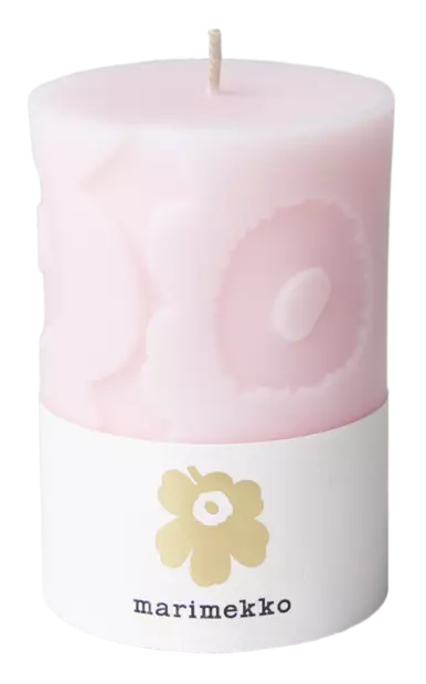 Marimekko Unikko Pöytäkynttilä vaaleanpunainen 10cm - Pöytäkynttilät - 6411635009957 - 2