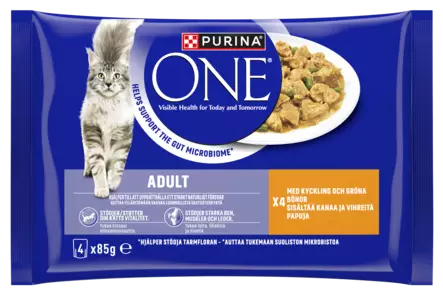 Purina One Adult kanaa kast. 4x85g - Kissan märkäruoat - 8445291082557 - 1