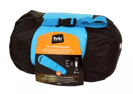 Retki untuvamakuupussi olos sininen - Retkeily ja metsästys - 6418536014387 - 2