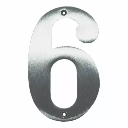 Talonumero 6/150 mattakromi - Kyltit, opasteet ja numerot - 6414675110317 - 1