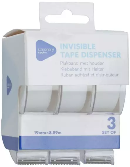 Toimistoteippi annostelijalla 3kpl/pkt - Liimat ja teipit - 8720573648257 - 1